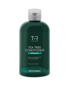 True+Real Tea Tree Conditioner, Moisturizing Formula, Hydrates, Soothes Scalp, Refreshing Mint Scent, For All Hair Types, 10.14 oz