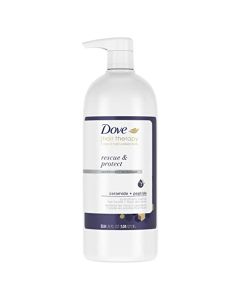 Dove Hair Therapy Serum + Conditioner Hair Care For Split Ends and Damaged Hair Rescue and Protect Visibly Repairs Hair in 1 Minute 33.8 fl oz