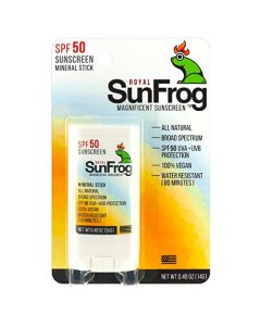 Royal SunFrog | All Natural SPF-50 Sunscreen Mineral Stick | 100% Vegan, Broad Spectrum UVA + UVB, Roll On Sunscreen Stick for Face & Body (0.49oz/14g)