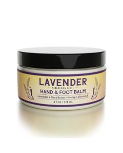 Lavender Hand and Foot Balm - Hand Cream for Dry Cracked Hands, Bag Balm, and Hand Lotion - Shea Butter, Salve, and Moisturizer for Working and Aging Hands - Travel Size Lotion for Dry Skin 4 oz