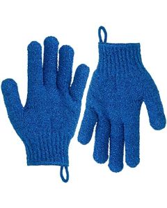 Exfoliating Bath Gloves for Shower Spa Massage and Body Scrubs Exfoliates Dead Skin Gloves with Hanging Loops (1 Pair of Gloves)