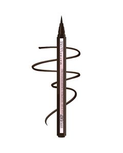 Maybelline Hyper Easy Liquid Pen No-Skip Waterproof Eyeliner, Satin Finish, Pitch Brown