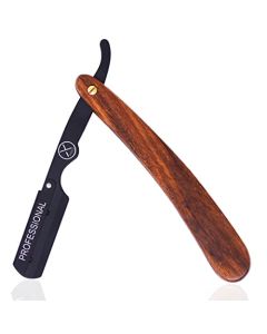 XPERSIS PRO Wooden handle Straight Edge Razor - For Barbers, Salons, and Hair Enthusiasts