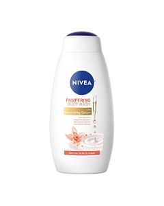NIVEA Delicate Orchid and Amber Body Wash with Nourishing Serum, 20 Fl Oz Bottle