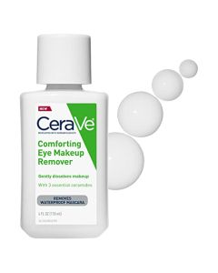 CeraVe Eye Makeup Remover | Waterproof Makeup Remover with Hyaluronic Acid and Ceramides |Non-Comedogenic, Fragrance Free, Non-Greasy & Ophthalmologist Tested | 4 Ounces