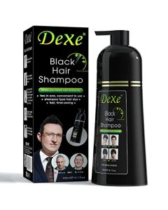 YIMEIR Instant Hair Color Shampoo for Natural Hair,Black Hair Dye Shampoo,3-In-1 Hair Color,Colors Hair in Minutes,Lasts 30 Days-Fast Acting Natural Ingredients (13.53 Fl Oz)