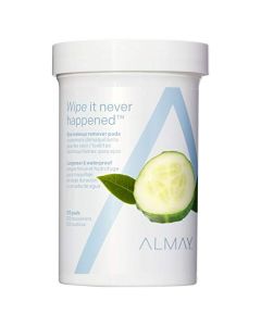 Almay Longwear & Waterproof Eye Makeup Remover Pads with Aloe, Hypoallergenic, Cruelty Free, -Fragrance Free, Dermatologist Ophthalmologist Tested, 120 Count