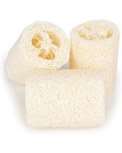 Natural Loofah Sponge Loofah Body Scrubber Exfoliating Organic Beauty Bath and Radiant Skin (White)