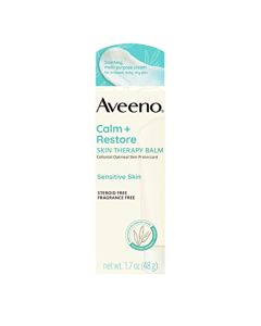 Aveeno Calm + Restore Skin Therapy Balm, Soothing & Moisturizing Skin Protectant for Sensitive Skin, Colloidal Oatmeal & Ceramide to Help Fight Dry Skin, Fragrance- & Steroid-Free, 1.7 oz