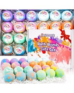 Bombs Gift Set of 24 Unique Romantic Spa Gifts for Her Relaxation Fizzing Balls All Natural Skin Moisturize Organic Shower Bombs for Her