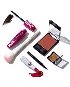 Wet n Wild Edit Makeup Set Collection, Max Volume Mascara, Mega Slick Red Lipstick, Waterproof Eyeliner, Shimmer Blush, Shimmer Eyeshadow