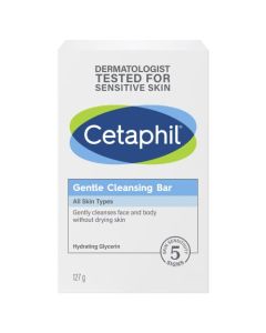 CETAPHIL Gentle Cleansing Bar, 4.5 oz , Nourishing Cleansing Bar For Dry, Sensitive Skin, Non-Comedogenic, Non-Irritating for Sensitive Skin