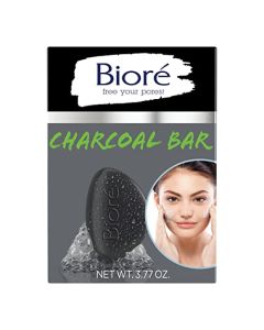 Bioré Charcoal Pore Penetrating Bar, with Jojoba Beads for Gentle Exfoliation of Oily Skin, 3.77 Ounce