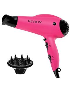 Revlon Volume Booster Hair Dryer | 1875W for Voluminous Lift and Body, (Pink)