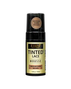 EBIN NEW YORK TINTED LACE MOUSSE - Medium Dark Brown, 3.38oz/ 100ml | Lightweight Foam with Highly Pigmented, Perfect Matching with Flawless Finish