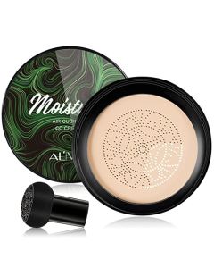 REVIGLAM Air Cushion CC Cream With Mushroom Head Sponge, Moisturizing BB Cream Makeup Base Foundation，Long Lasting Matte Moisturizing Concealer for All Skin Type (Natural)