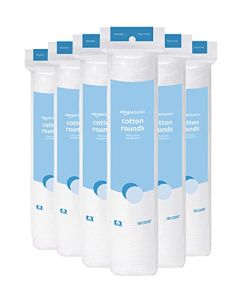 Amazon Basics Cotton Rounds, 600 Count (6 Packs of 100) (Previously Solimo)