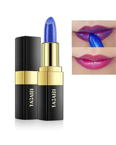 paminify Blue Color Changing Lipstick Lip Balm, Magic PH Lipstick(Blue Chang into Pink) Moisturizer Shimmer Lazy Lipstick For Women,Labiales Magicos Color Change Tinted Lip Gloss,Blue