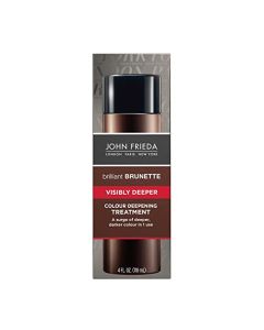 John Frieda Brilliant Brunette Visibly Deeper Color Deepening Treatment, for Cocoa Infused, Darker Color, 4 Ounce, with Evening Primrose Oil