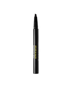 Arches & Halos Angled Bristle Tip Waterproof Brow Pen - Water Based And Smudge Proof - Fills In Sparse Eyebrows And Gives Fuller Effect - Covers Scars Or Overplucked Brows - Mocha Blonde - 0.051 Oz