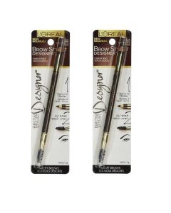 Pack of 2 L'Oreal Paris Brow Stylist Designer Eyebrow Pencil, Dark Brunette # 315