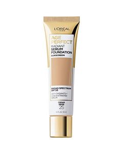 L'Oréal Paris Age Perfect Radiant Serum Foundation with SPF 50, Cream Beige, 1 Ounce