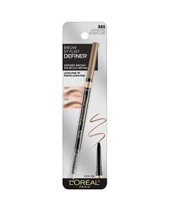 L'Oréal Paris Makeup Brow Definer Waterproof Eyebrow Pencil, Ultra-Fine Mechanical Pencil, Draws Tiny Brow Hairs and Fills in Sparse Areas and Gaps, Light Blonde, 0.003 Ounce (Pack of 1)