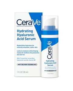 Cerave Hyaluronic Acid Serum for Face with Vitamin B5 and Ceramides | Hydrating Face Serum for Dry Skin | Fragrance Free | 1 Ounce