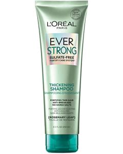 L'Oreal Paris EverStrong Thickening Sulfate Free Shampoo, Thickens + Strengthens, For Thin, Fragile Hair, with Rosemary Leaf, 8.5 Ounces (Packaging May Vary)