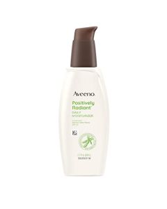 Aveeno Positively Radiant Daily Facial Moisturizer with Broad Spectrum SPF 30 Sunscreen & Soy, Improves Skin Tone & Texture, Hypoallergenic, Oil-Free & Non-Comedogenic, 2.3 Fl. Oz