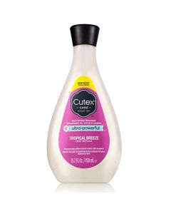 Nail Polish Remover by Cutex, Ultra Powerful infused with Linseed Oil, Tropical Breeze, 450 mL