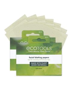 EcoTools Natural Oil Absorbing Facial Blotting Papers, Plant-Based Materials, Makeup Friendly, Removes Excess Oil, Travel Sized, Easy To Use, Perfect For Oily & Shiny Skin, 200 Sheet Count