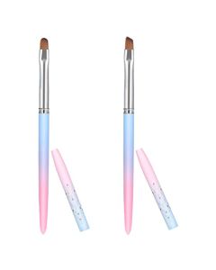 TOYMIS 2pcs Nail Polish Clean up Brush, Nail Pen Painting Tools Nail Remover Brush for Nail Art Design & Polish Mistake Cleaning