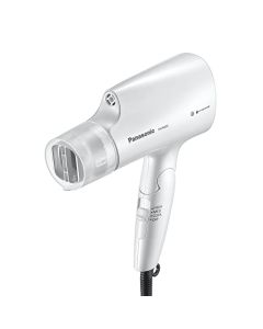 Panasonic nanoe Salon Hair Dryer with Oscillating Quick Dry Nozzle, Folding Hair Dryer for Travel and Home, 3 Airflow Settings for Easy Styling and Healthy Hair - EH-NA2C-W (White)