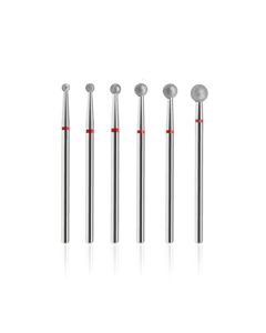 SQULIGT 6Pcs Nail Drill Bits, Ball Head 3/32'' Cuticle Clean Nail Bit for Electric Nail File Machine, Suitable for Acrylic Manicure Pedicure Cuticle Gel Polishing, Nail Salon Supply