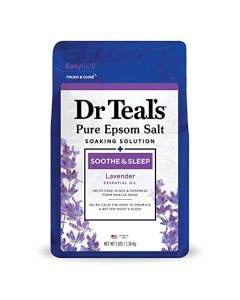 Dr Teal's Epsom Salt Soaking Solution, Soothe & Sleep, Lavender, 3lbs (Packaging May Vary)