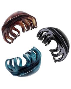 Large Hair Claw Clips For Thick Hair Non Slip Hair Clips for Women, 4 Inch Strong Hold Hair Clamps Hair Grip Octopus Clips for Thick Long Hair (3 Pack)