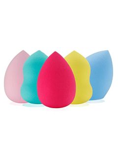 LOONAK 5 Makeup Blender Beauty Sponge Set for Powder, Cream Beauty Foundation Applicator | Mix Beauty Blenders Sponge | Red Blue Yellow Green Pink Makeup Sponges Round