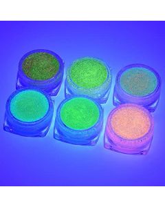 Wismee Glow in The Dark Body Face Glitter Gel, 6 Colors Chunky Holographic Body Glitter Makeup for Body, Face, Hair, Eyeshadow, Glitter for Halloween, Resin, Tumblers, Craft, Cosmetic & Nail Art