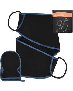Exfoliating Back Scrubber & Mitt for Shower -2 Packs Bath Back Scrub & Deep Clean Invigorate Skin for Men and Women, Upqiany Extra Long Back Scrub Washer Tool for Body (28 * 8 inch & 9 * 6 inch)