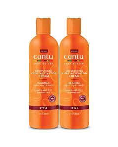 Cantu Moisturizing Curl Activator Cream for Natural Hair with Pure Shea Butter, 12 fl oz (Pack of 2) (Packaging May Vary)