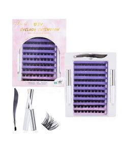 Tinure DIY Individual Lashes Clusters-Soft Cotton Band Lash Volume Natural Look Daily Eyelash Makeup at Home，3D Individual Cluster Lash Extension Kit (90 Cluster)