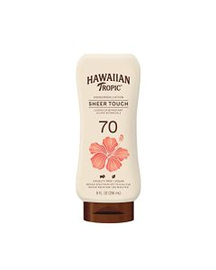 Hawaiian Tropic Sheer Touch Lotion Sunscreen SPF 70, 8oz | Hawaiian Tropic Sunscreen SPF 70, High SPF Sunscreen, Oxybenzone Free Sunscreen, Moisturizing Sunscreen, Body Sunscreen SPF 70, 8oz