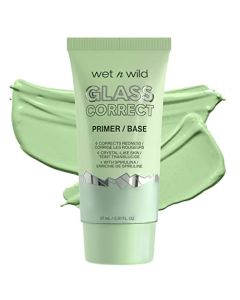 Wet n Wild Prime Focus Glass Skin Correct Primer Bright Crystal Finish, Green, 0.91 Fl Oz