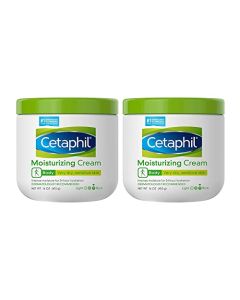 CETAPHIL Moisturizing Cream, 16oz (Pack of 2), Hydrating Moisturizer For Dry To Very Dry, Sensitive Skin, Body Cream Completely Restores Skin Barrier In 1 Week, Fragrance Free, Non-Greasy