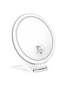 JMH 6Inch,20X Magnifying Mirror,Double-Sided Hand Held Mirror with 1X/20X Magnification,Foldable Makeup Mirror for Handheld/Stand,Use for Makeup Application,Tweezing,and Blackhead/Blemish Removal.