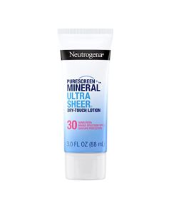 Neutrogena Mineral UltraSheer Dry-Touch SPF 30 Sunscreen Lotion, Water-Resistant Broad-Spectrum UVA/UVB Protection, Skin Nourishing, Lightweight With Vitamin E, Oxybenzone-Free, 3.0 fl. oz