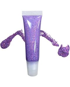 GL-Turelifes Mermaid Sequins Fine Glitter Gel Body Hair Thin Glitter Gel Festival Glitter Cosmetic for Face Hair Nails Stage Bride Makeup Long Lasting Sparkling 15ml (Colorful Light Purple)