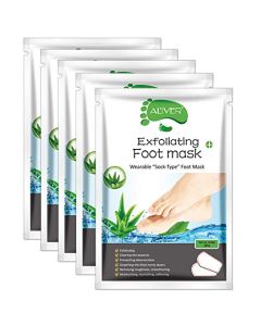 Foot Peel Mask - (5 PACK) Foot Mask for Dry Dead Skin, Callus, Repair Rough Heels - Make Your Feet Baby Soft Get Smooth Silky Skin - Natural Treatment (Aloe)