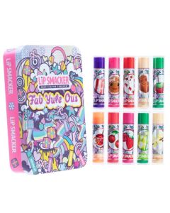 Lip Smacker Holiday Christmas Flavored Lip Balm 10-Piece Tin, Christmas Flavors